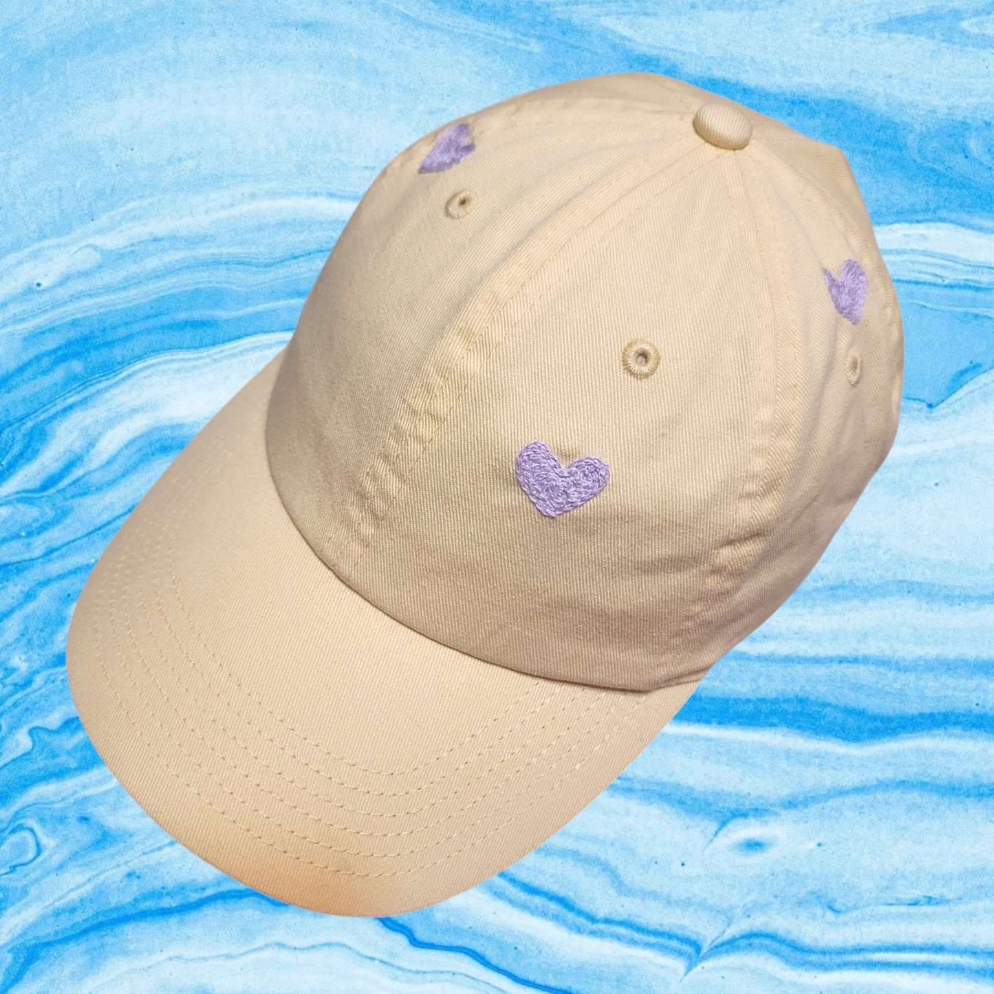 Lavender Hearts Cap