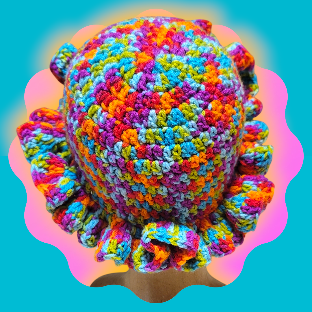 Rainbow Ruffle Bucket Hat