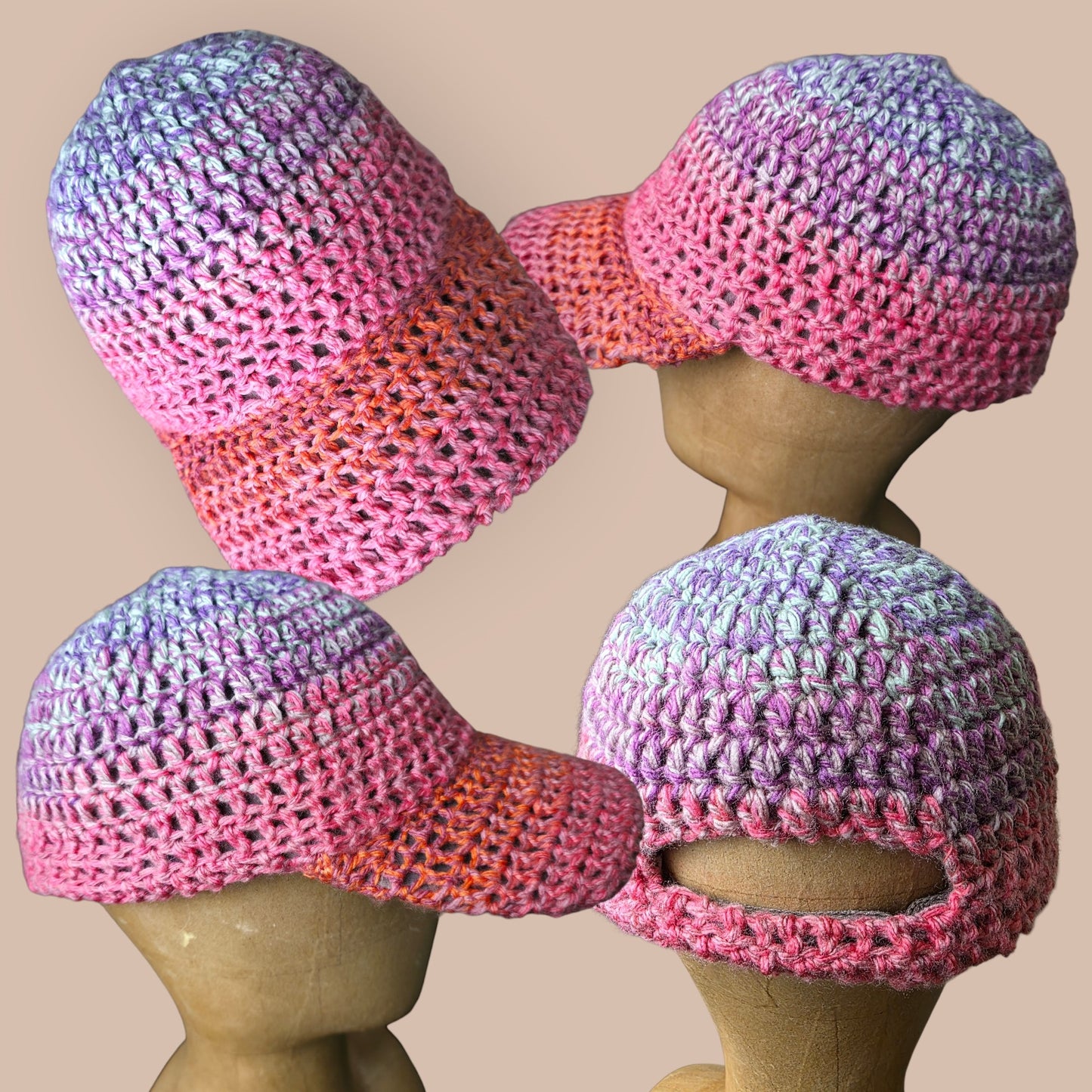 Stay Positive Crochet Cap