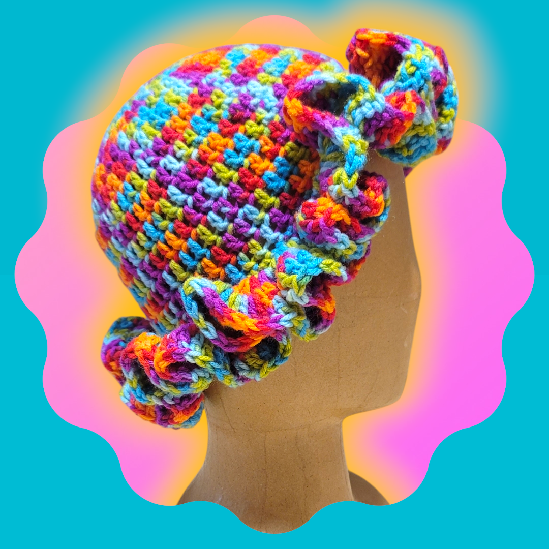 Rainbow Ruffle Bucket Hat