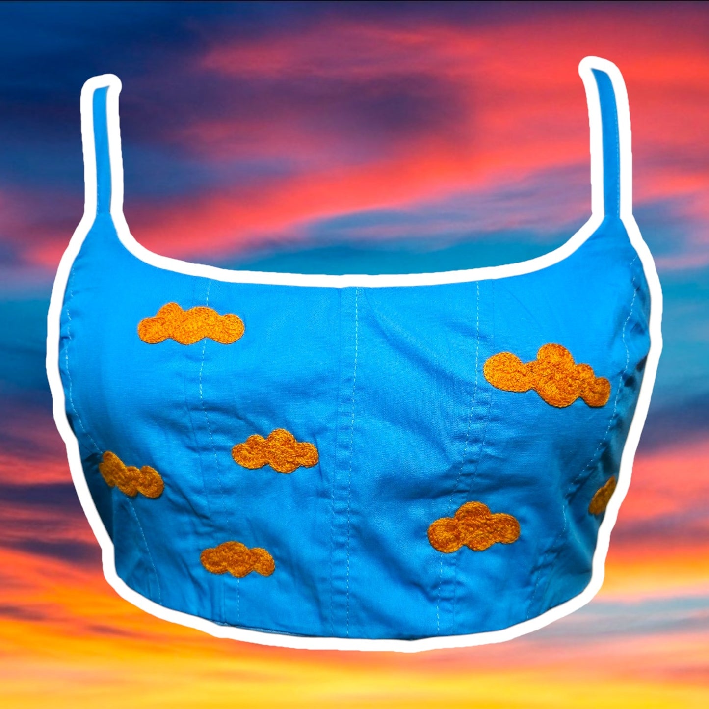 Orange and Blue Top