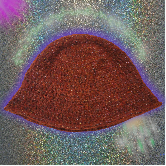 Rust Stardust Crochet Bucket Hat